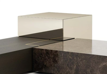 FORTUNE - Low wooden, marble and glass coffee table by Stylish Club - view 3